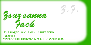 zsuzsanna fack business card